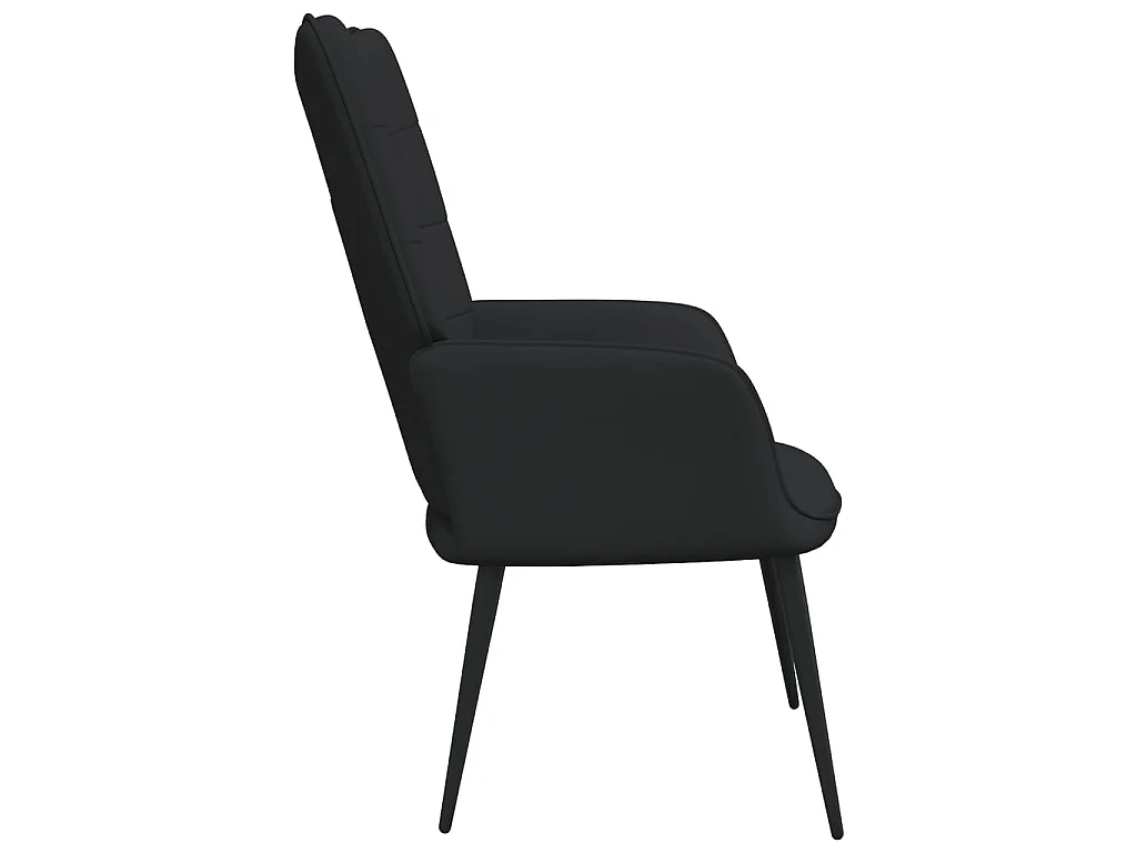 Chaise de relaxation Noir Tissu SEF34708