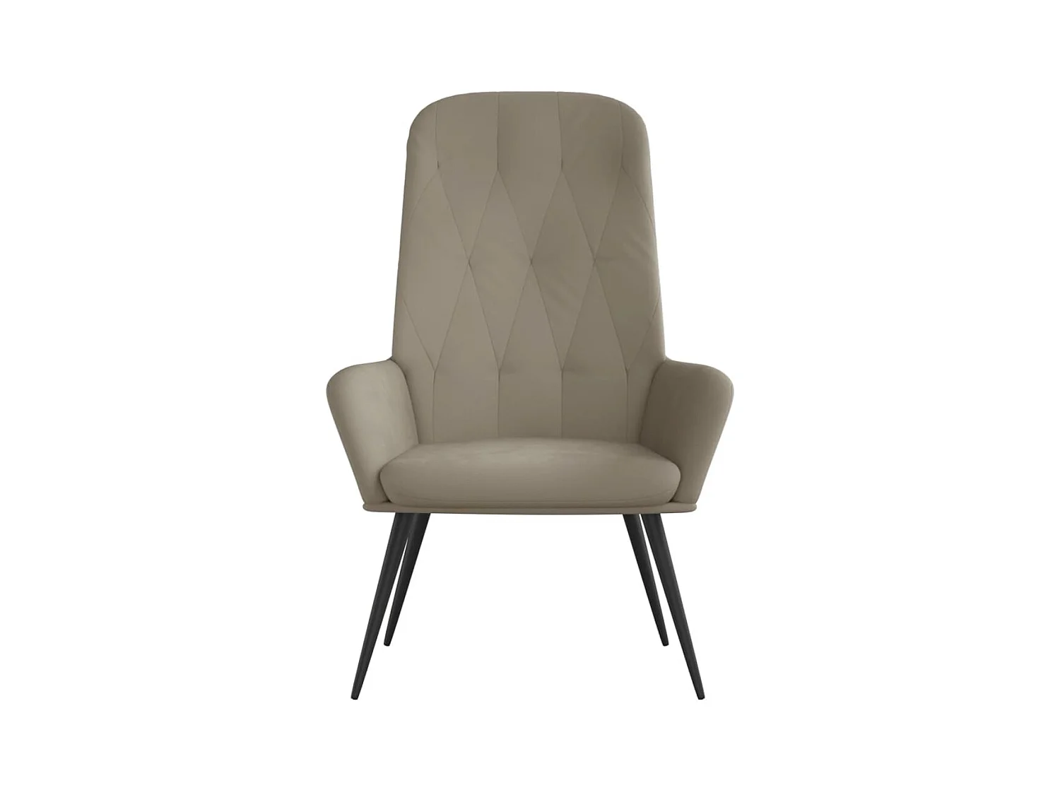 Relaxstoel fluweel lichtgrijs NL684105