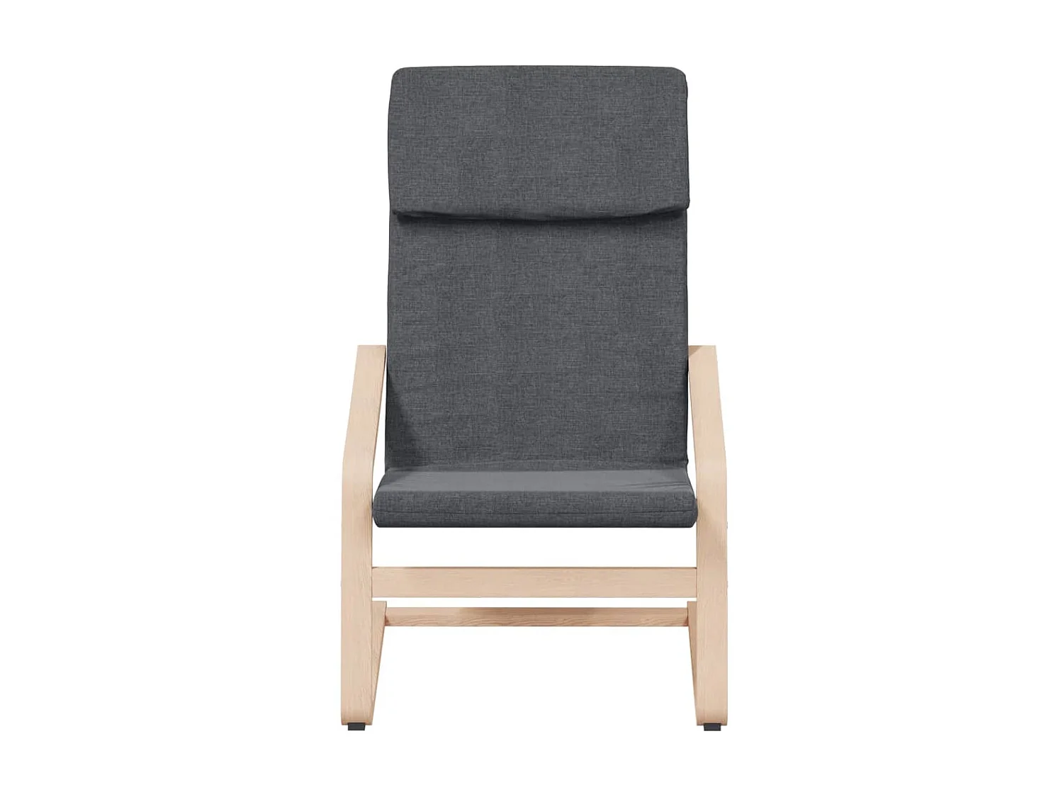 Relaxsessel | Fernsehsessel mit Hocker Dunkelgrau Stoff -gkd86961