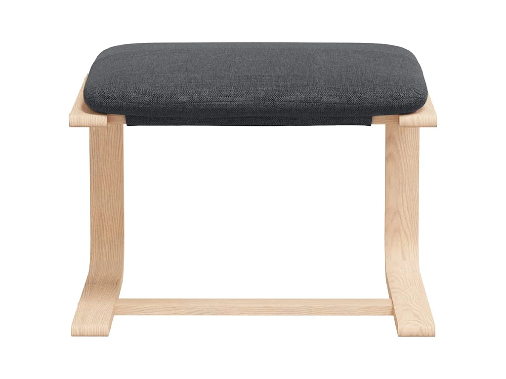 Relaxsessel | Fernsehsessel mit Hocker Dunkelgrau Stoff -gkd86961
