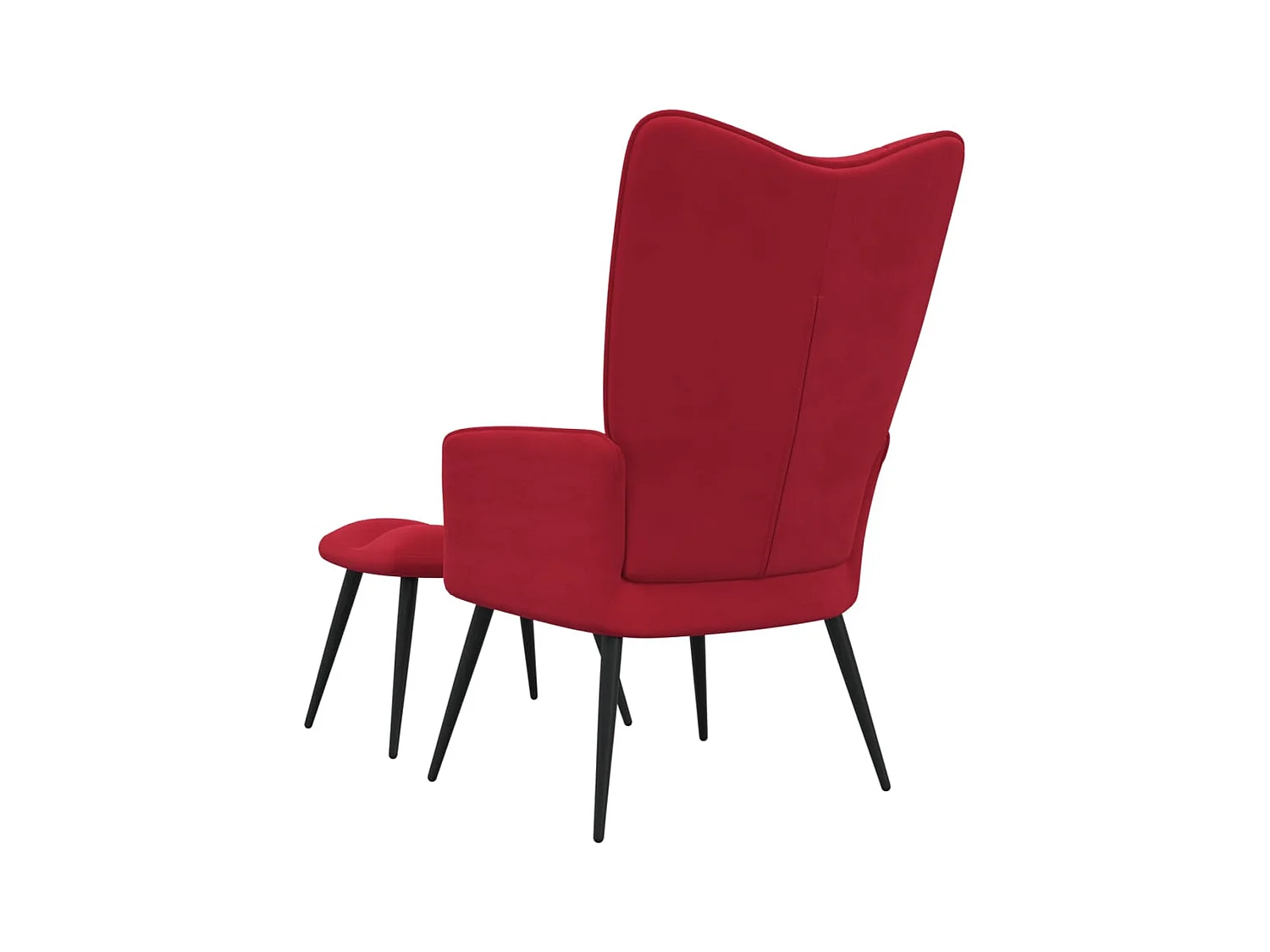 Relaxsessel | Fernsehsessel mit Hocker Weinrot Samt -gkd321292