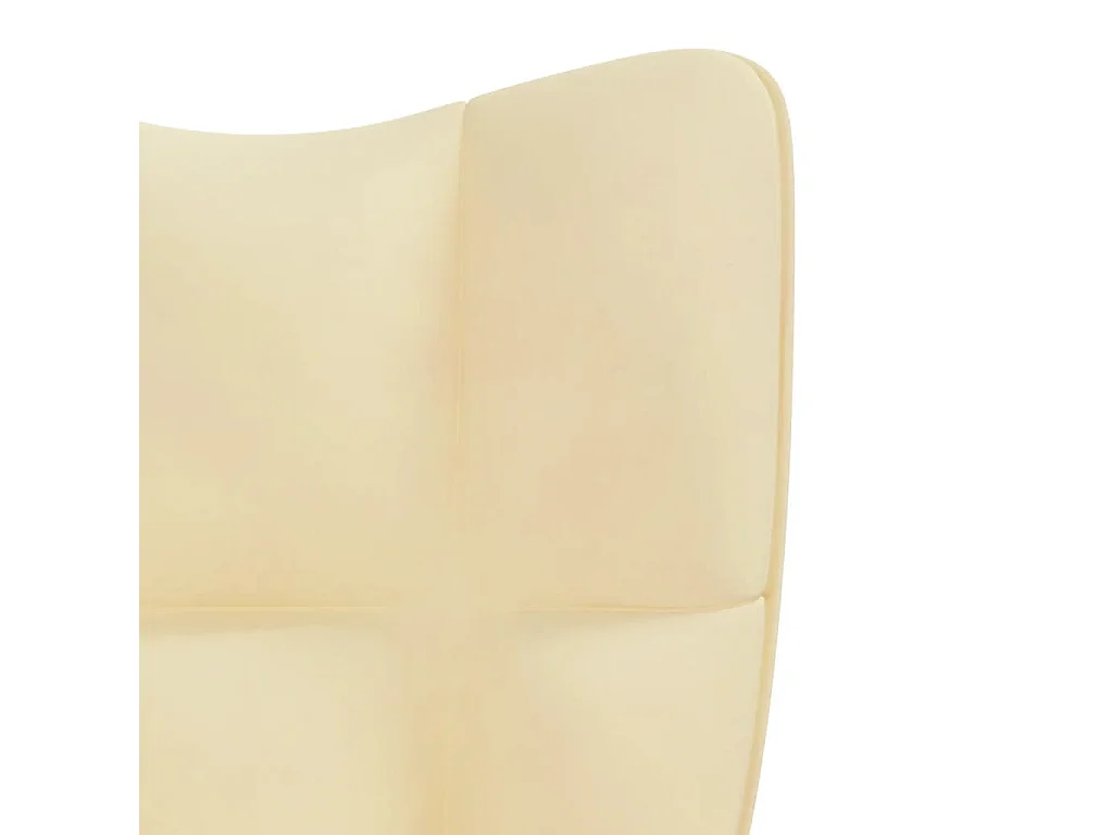 Chaise de relaxation Blanc crème Velours SEF29684