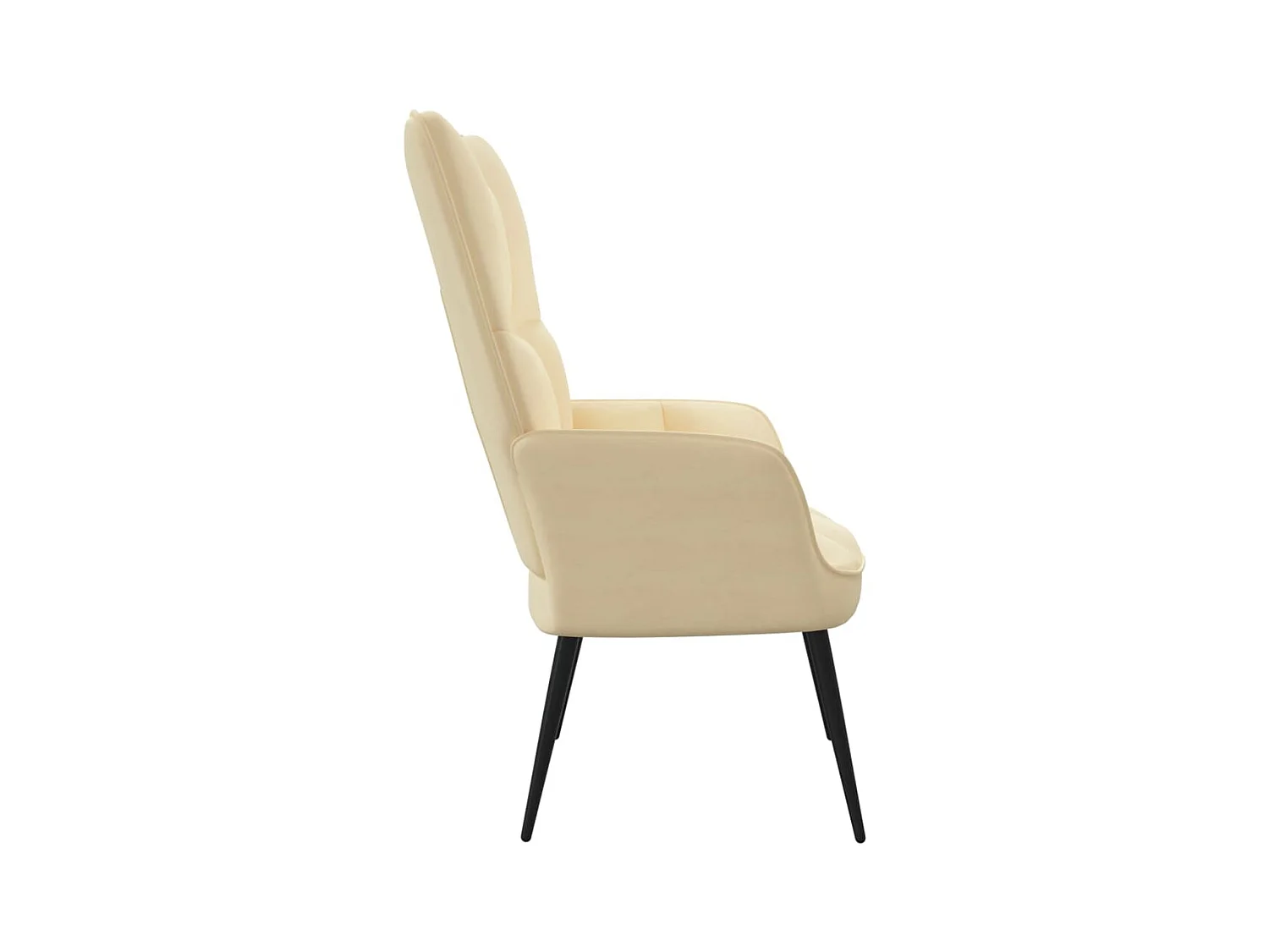 Relaxsessel | Fernsehsessel Cremeweiß Samt -gkd223610