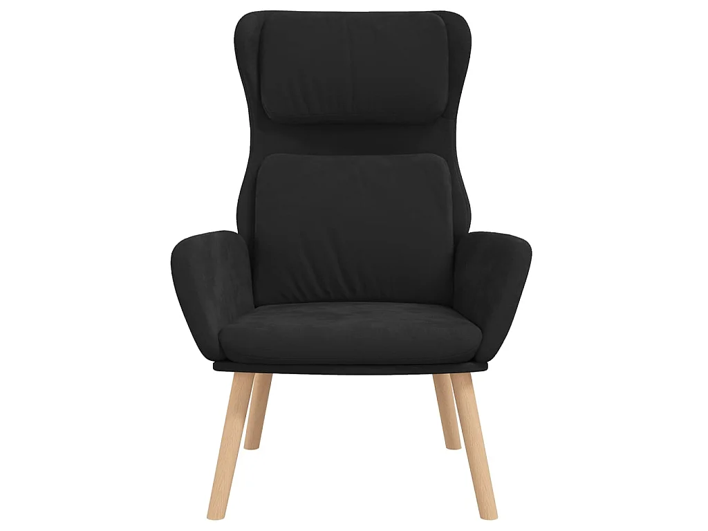 Chaise de relaxation Noir Velours SEF73241