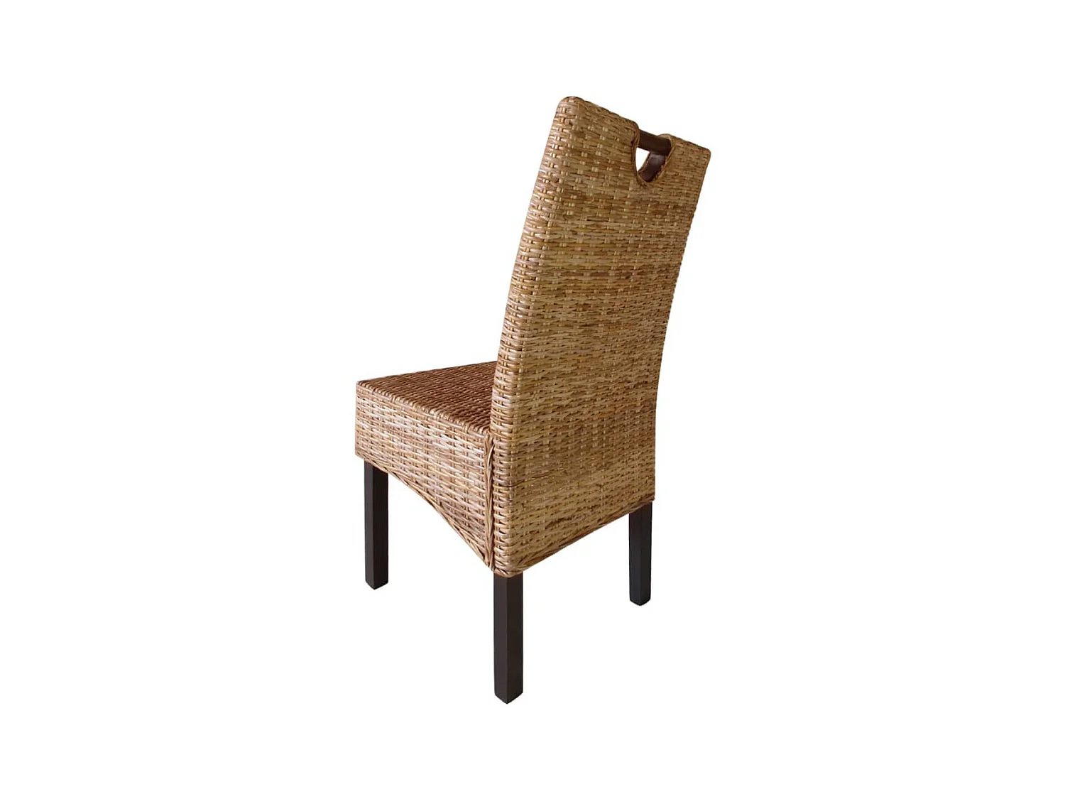 Lot de 4 Chaises de salle à manger rotin Kubu bois de manguier OIU3587