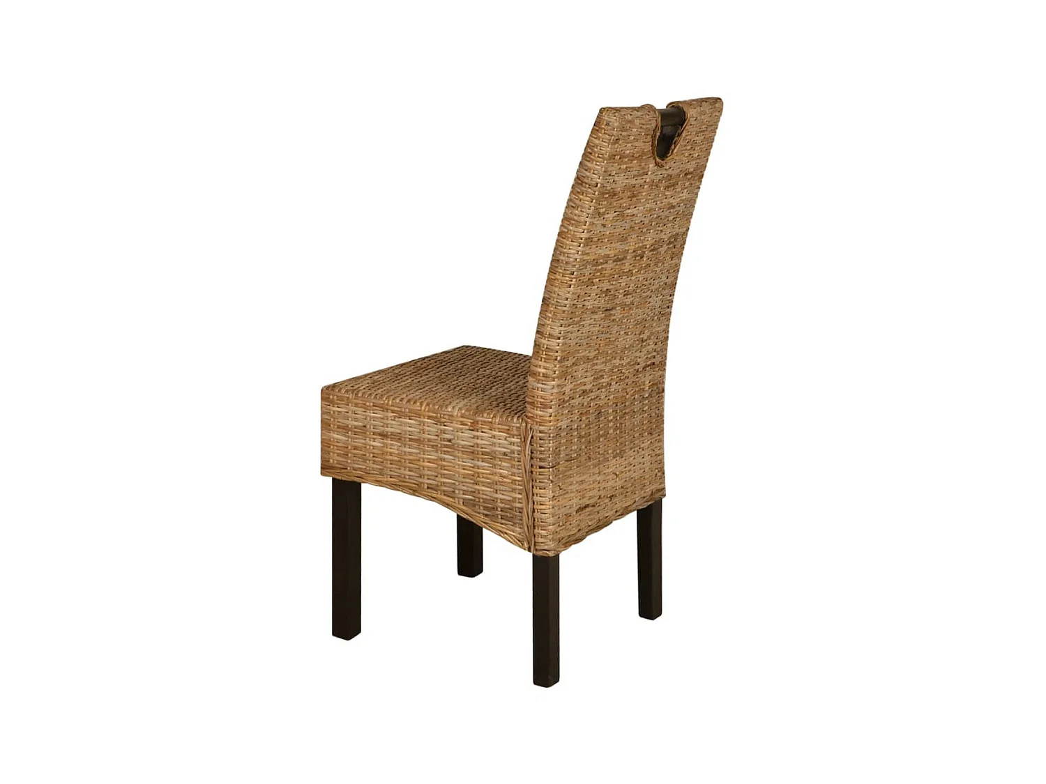 Lot de 4 Chaises de salle à manger rotin Kubu bois de manguier OIU3587