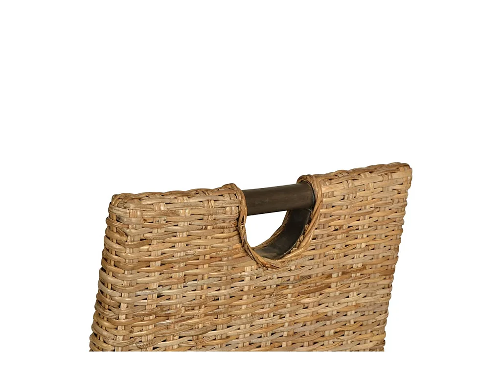 Lot de 4 Chaises de salle à manger rotin Kubu bois de manguier OIU3587