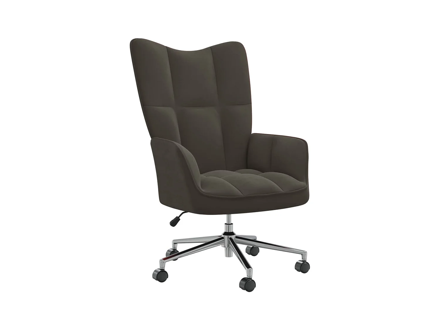 Chaise de relaxation Gris foncé Velours SEF78042