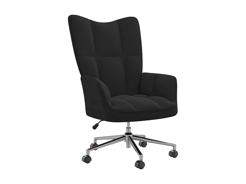 Chaise de relaxation Noir Velours SEF56210