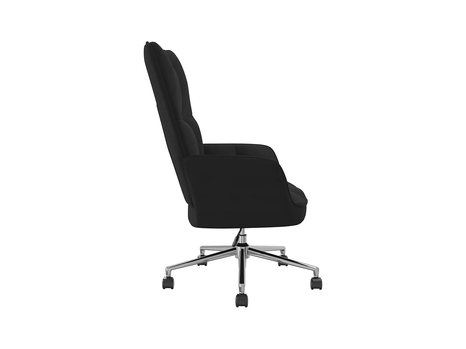 Silla de relajación de terciopelo negro ES59838