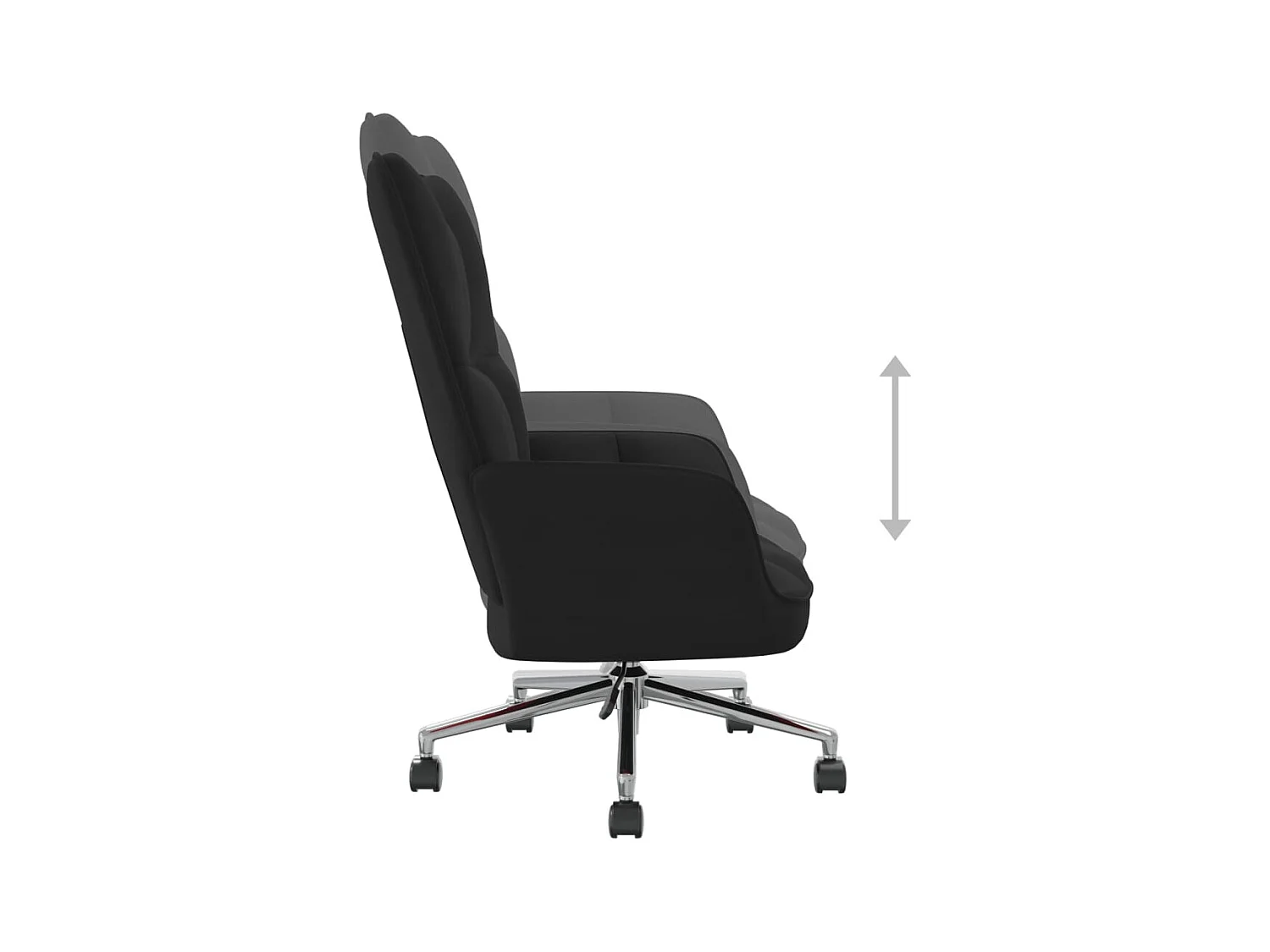 Silla de relajación de terciopelo negro ES59838