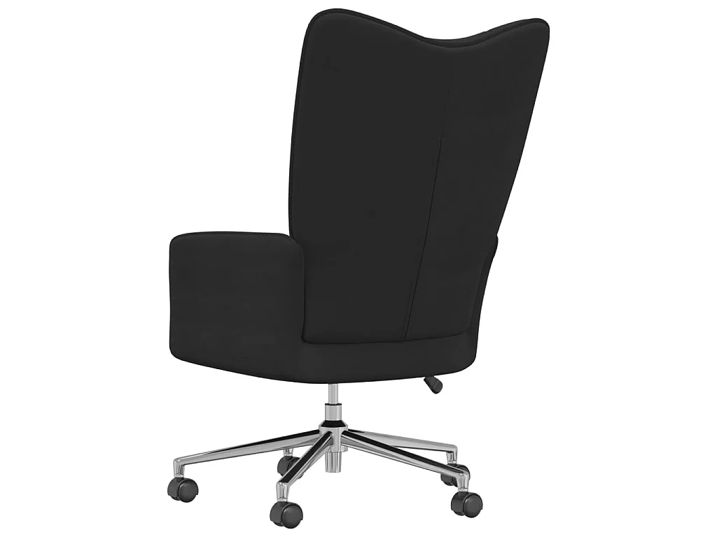 Silla de relajación de terciopelo negro ES59838