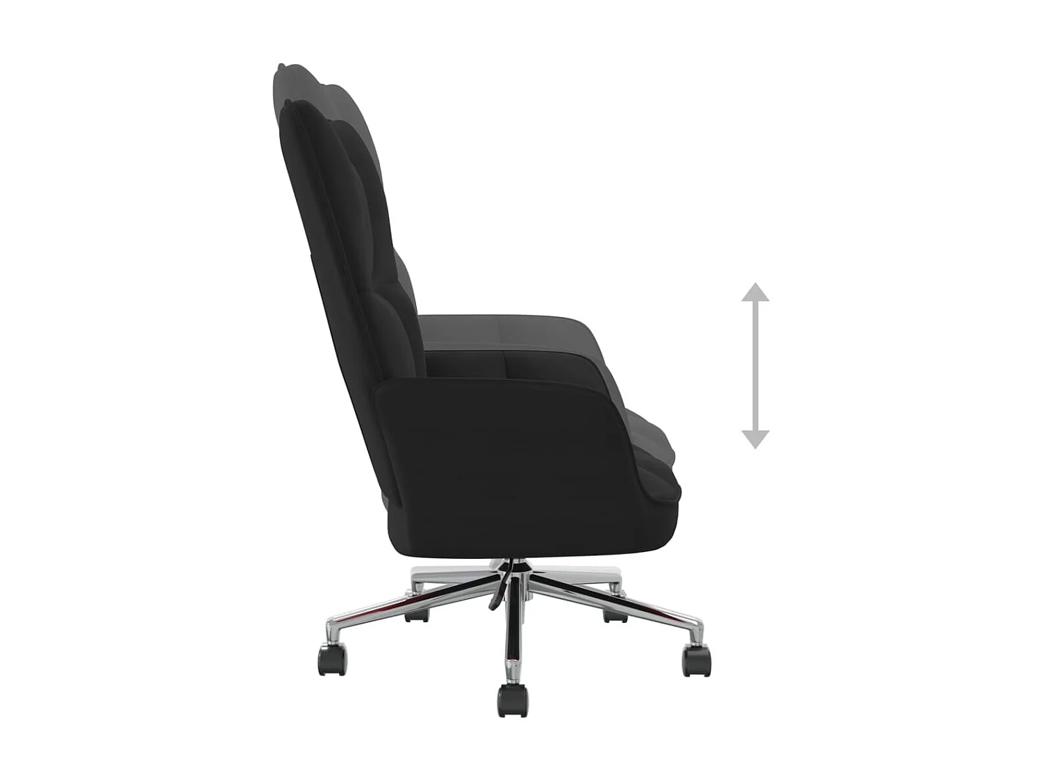 Silla de relajación de terciopelo negro ES59838