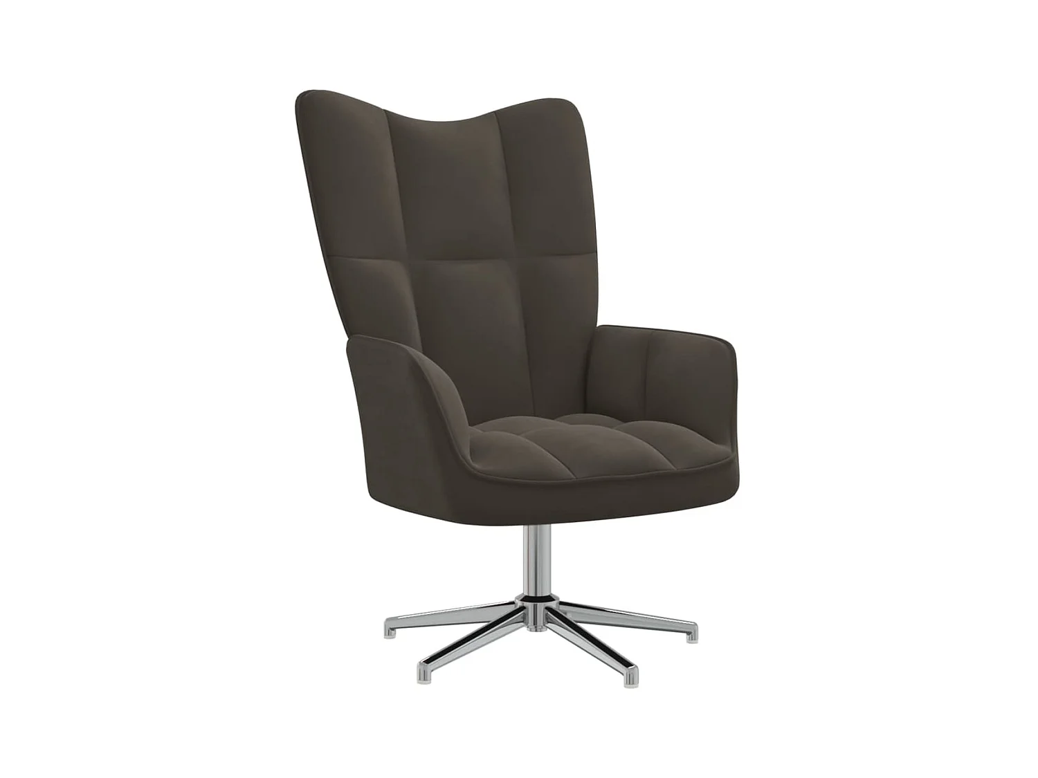 Relaxstoel fluweel donkergrijs NL112797