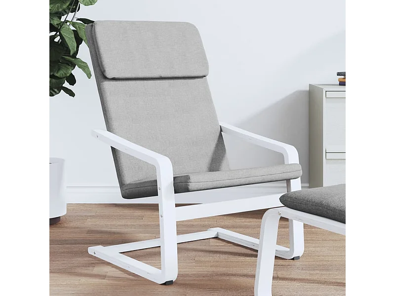 Sillón de relax de tela gris claro ES63204