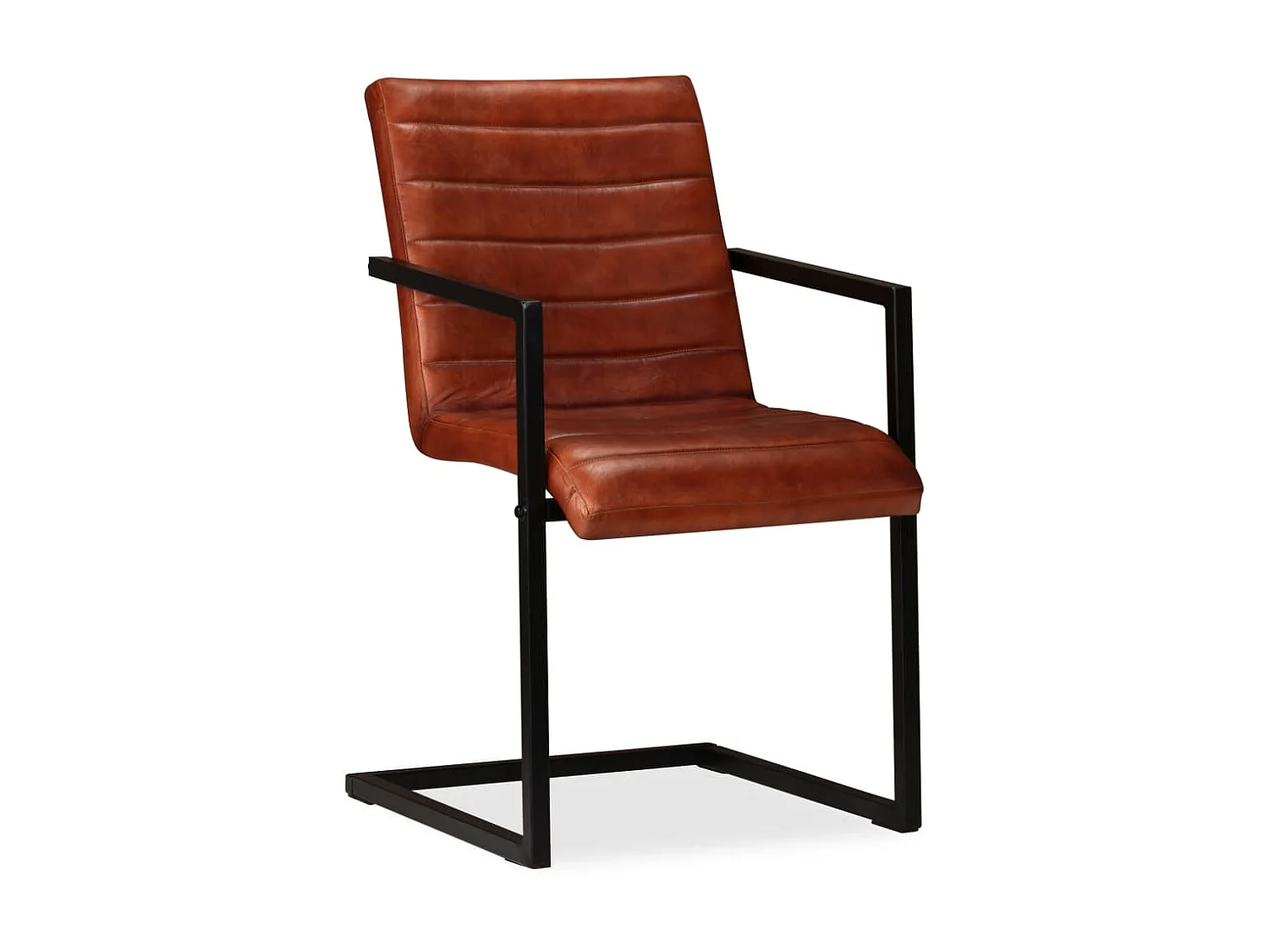 Sillas de comedor 2 unidades cuero auténtico marrón ES37255