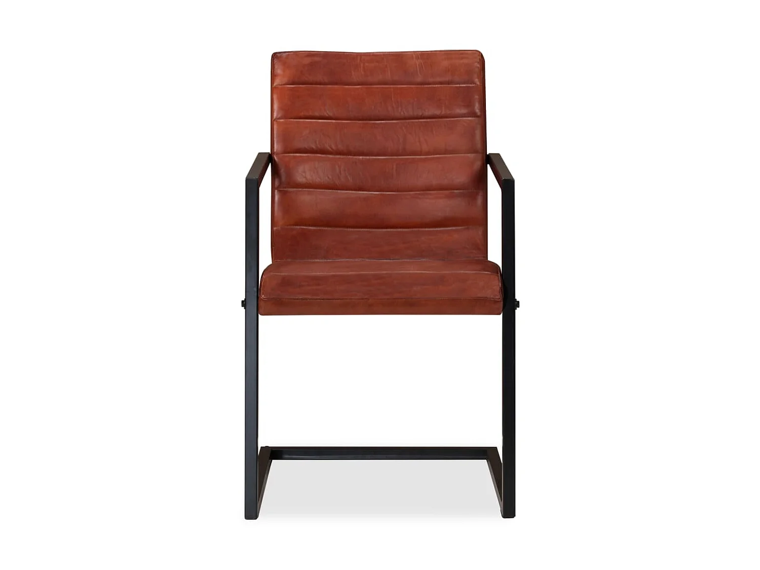 Sillas de comedor 2 unidades cuero auténtico marrón ES37255