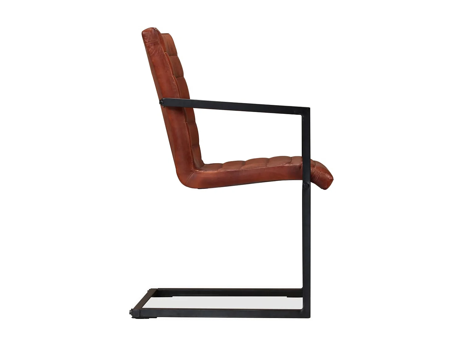 Sillas de comedor 2 unidades cuero auténtico marrón ES37255