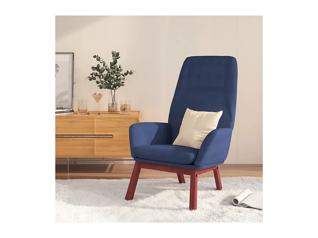 Chaise de relaxation Bleu Tissu SEF88972