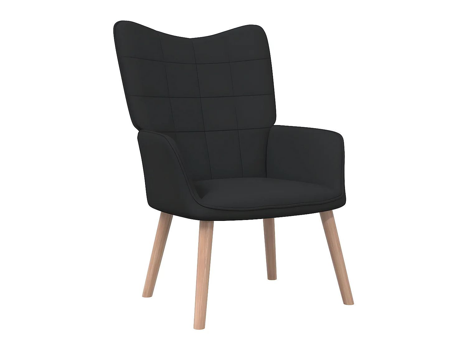 Chaise de relaxation Noir Tissu SEF36965