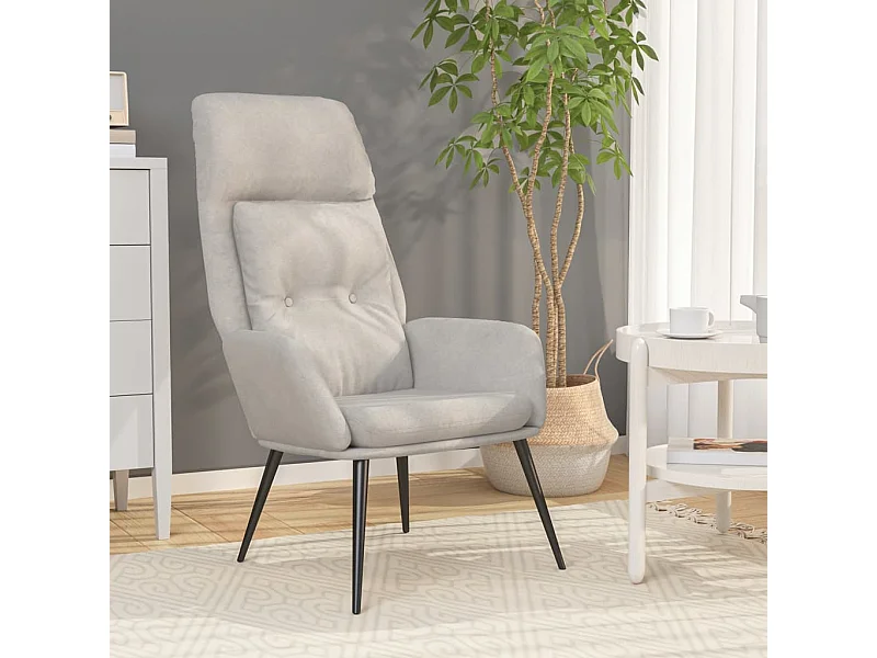 Chaise de relaxation Gris clair Similicuir daim SEF82703