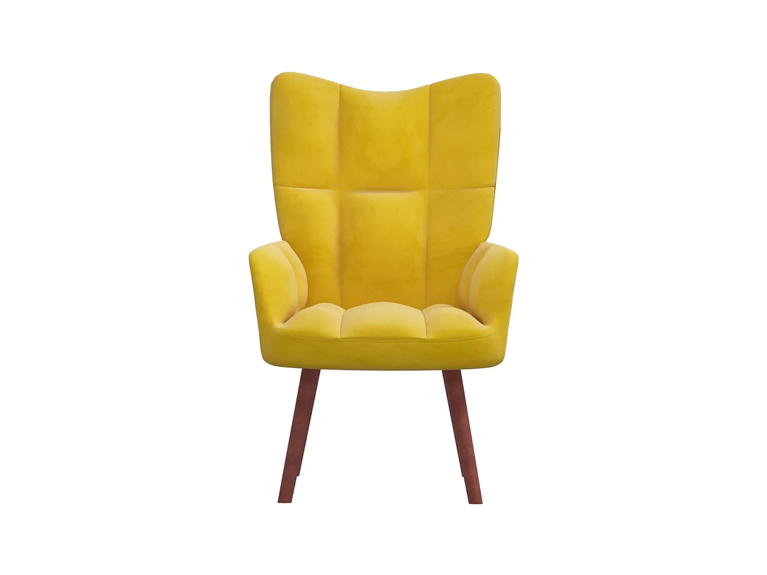 Sillón de relax de terciopelo amarillo mostaza ES12613