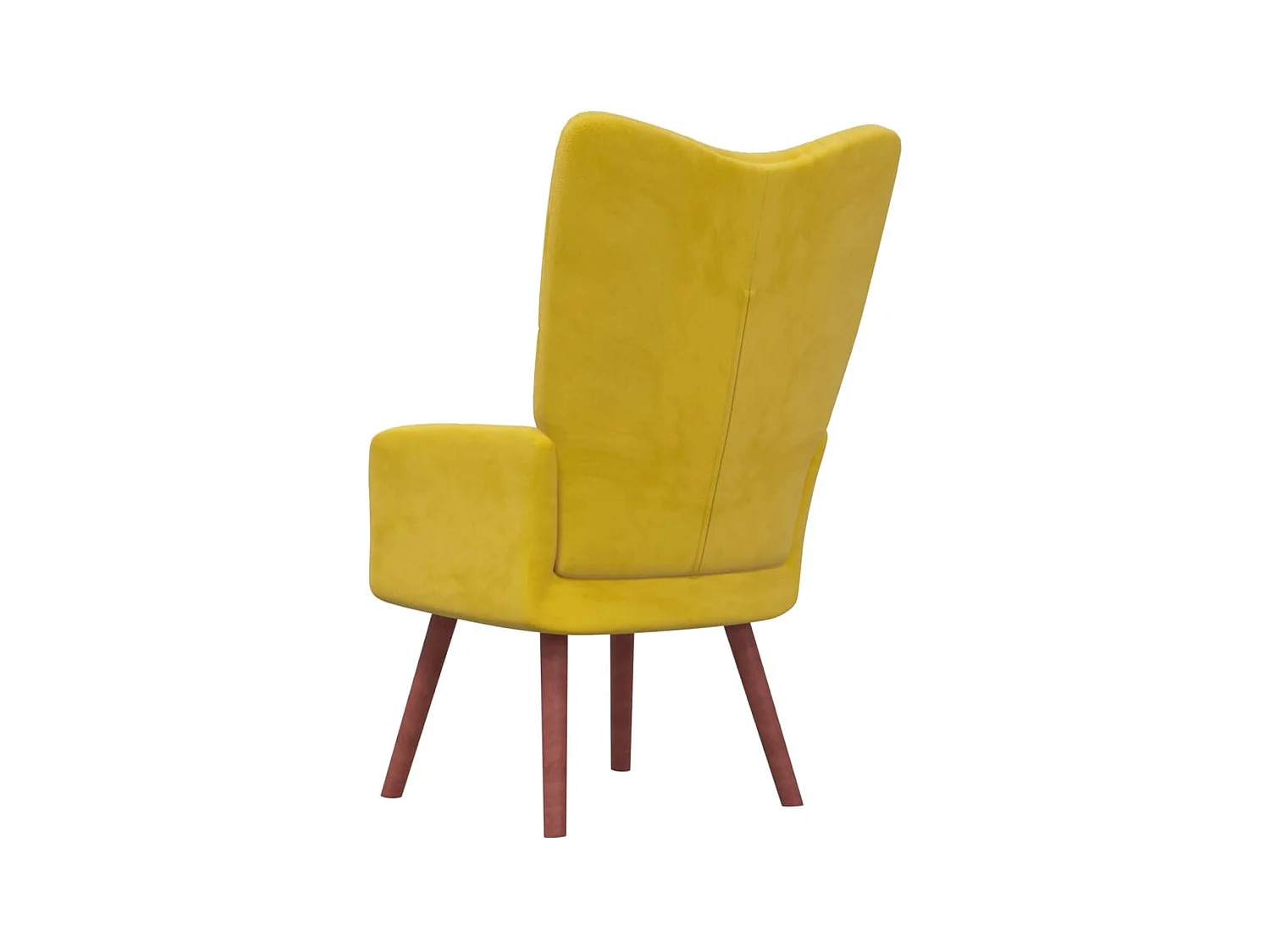 Sillón de relax de terciopelo amarillo mostaza ES12613