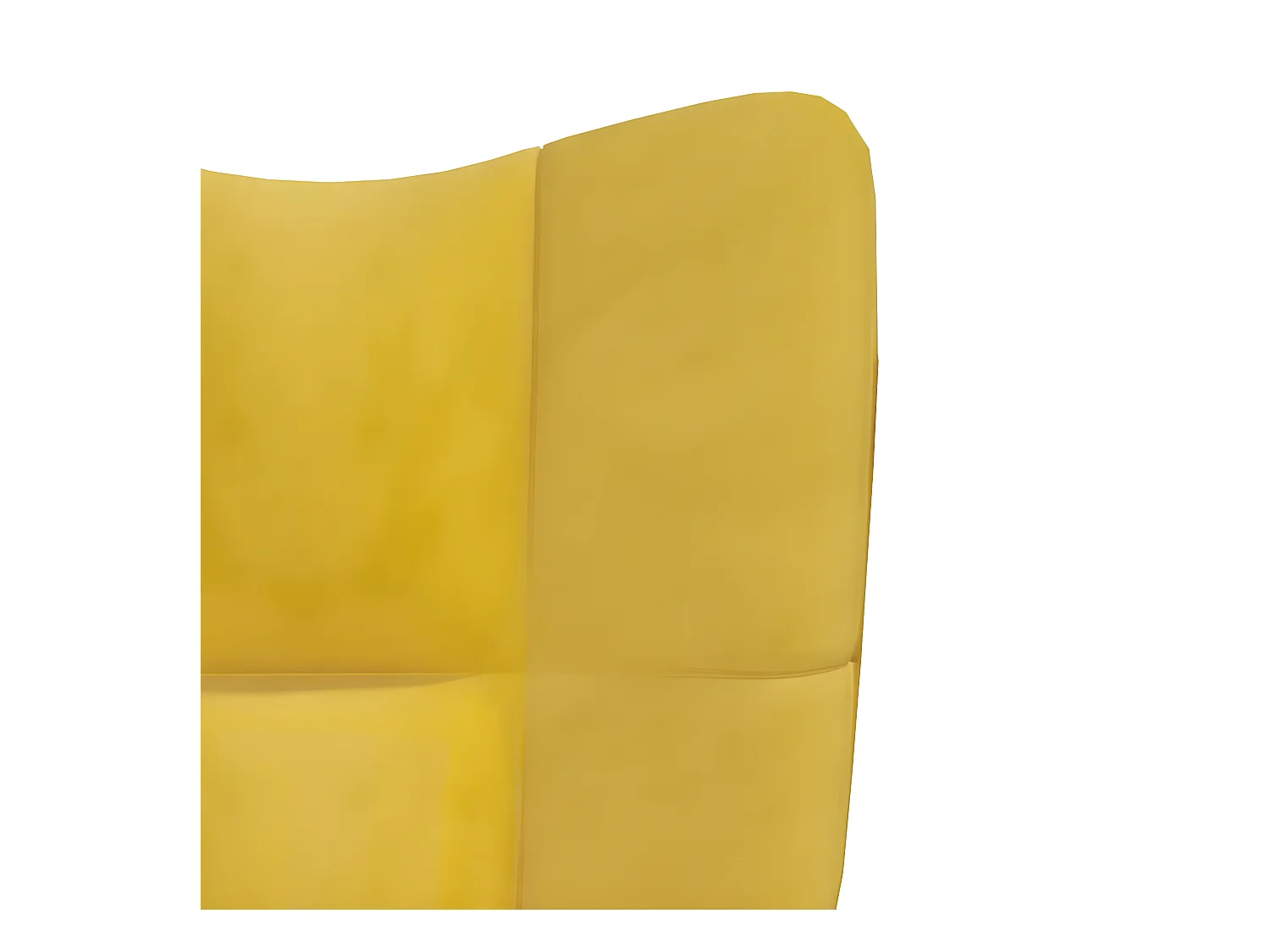 Sillón de relax de terciopelo amarillo mostaza ES12613