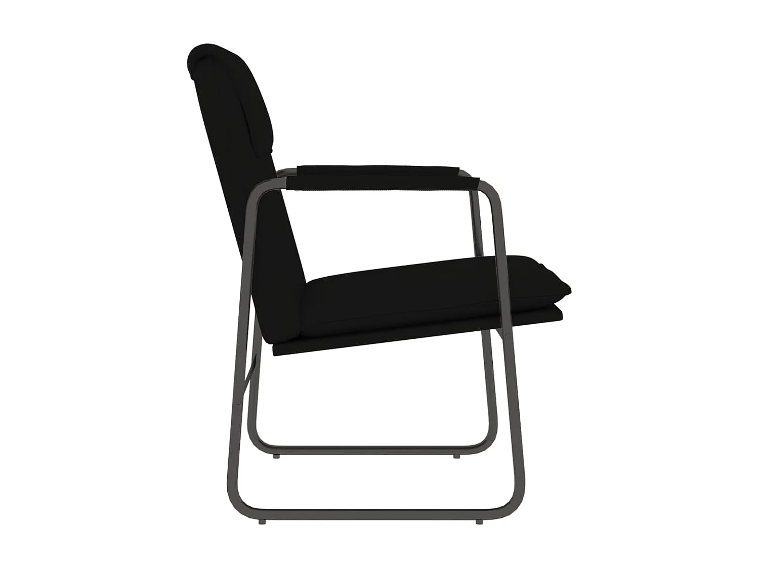 Loungestoel 55x64x80 cm kunstleer zwart NL107045