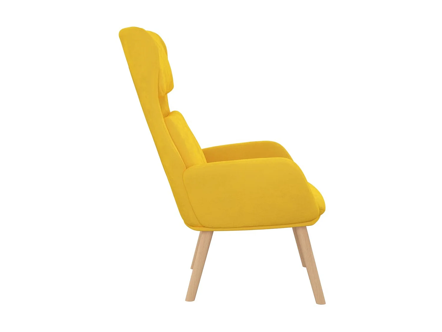 Chaise de relaxation Jaune moutarde Velours SEF63346