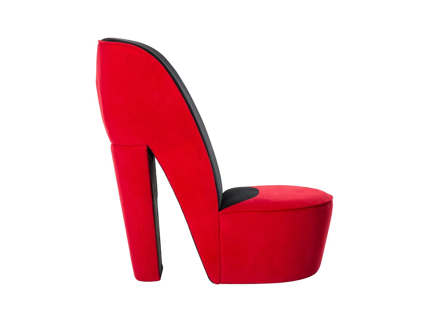 Chaise en forme de talon haut Rouge Velours SEF98022