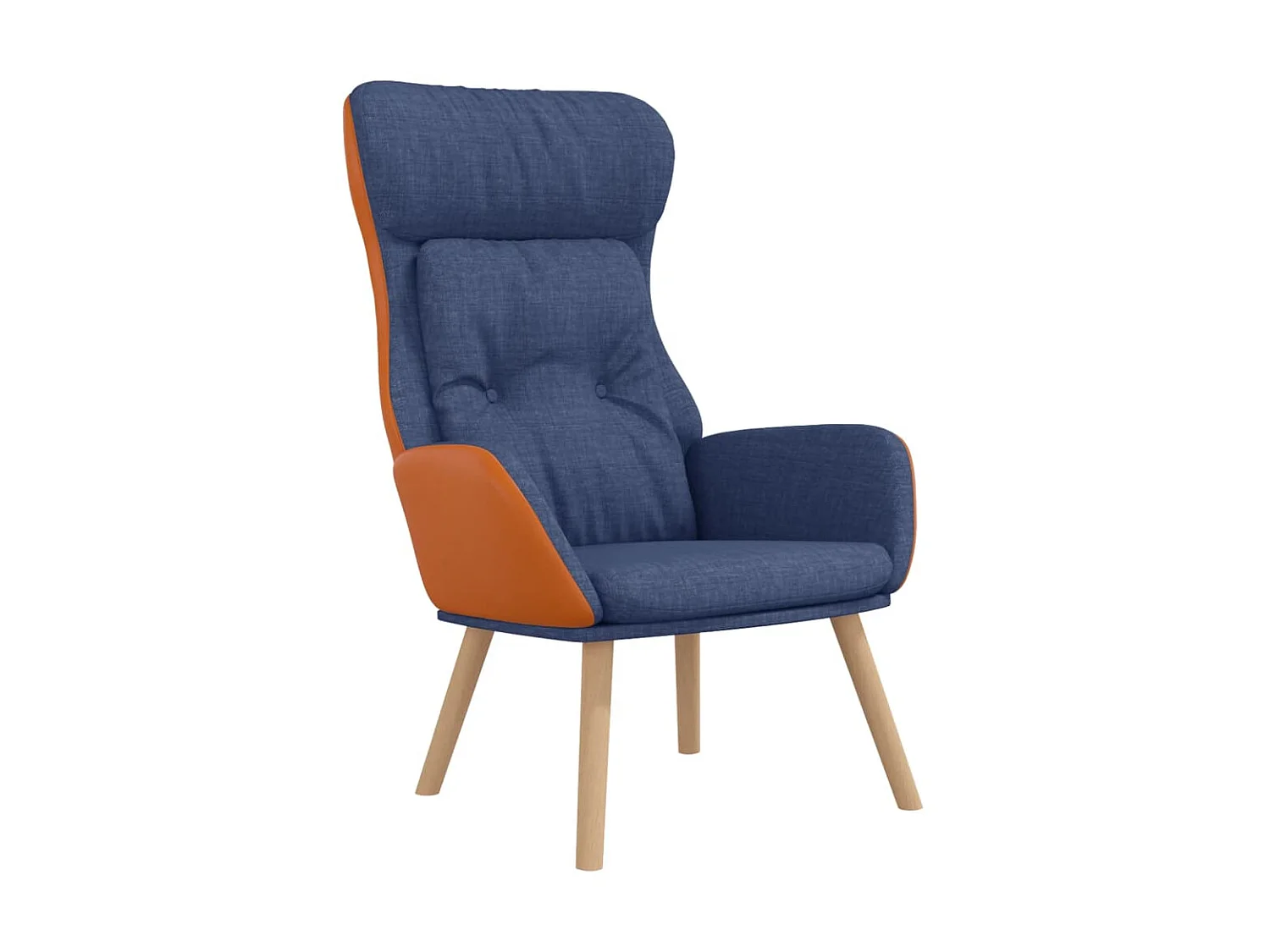 Sillón de relax de tela y PVC azul ES836295