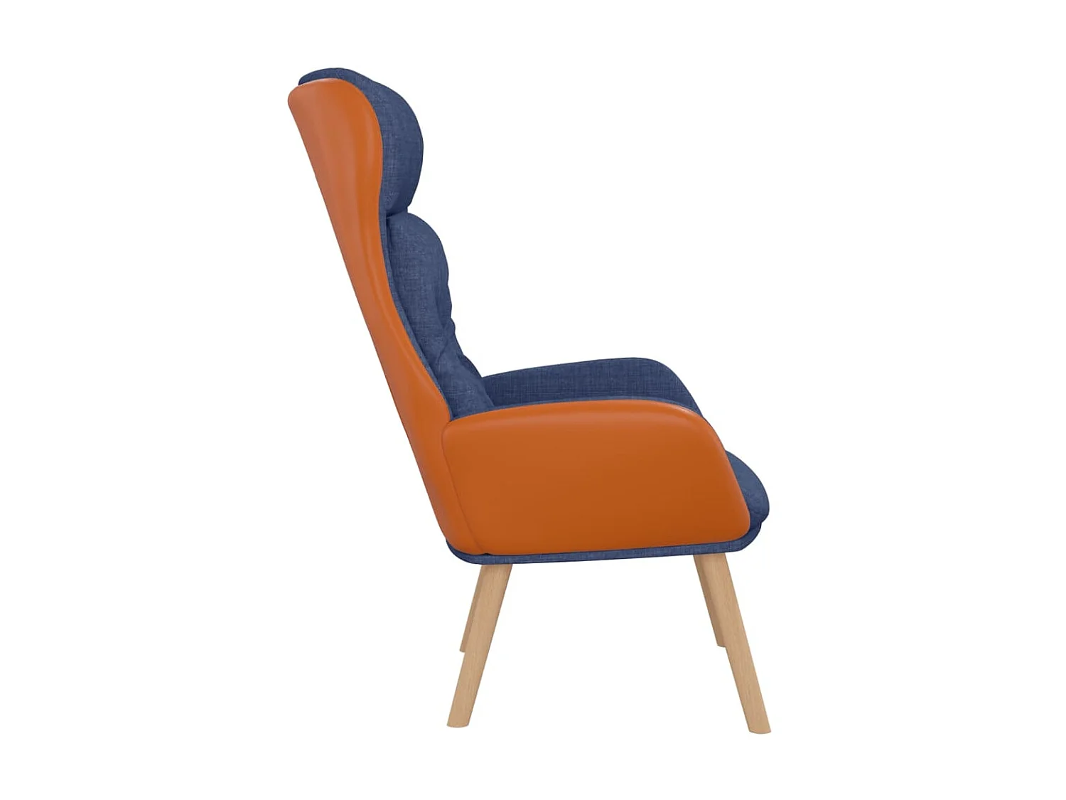 Sillón de relax de tela y PVC azul ES836295