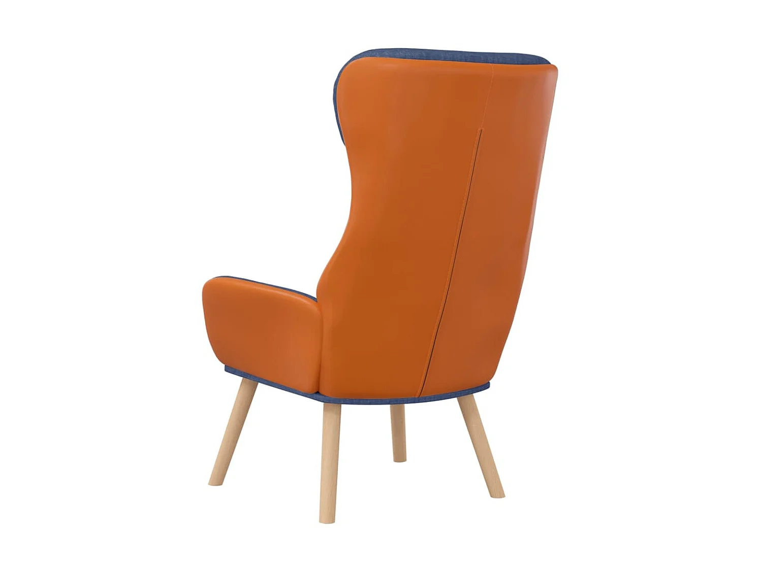 Sillón de relax de tela y PVC azul ES836295