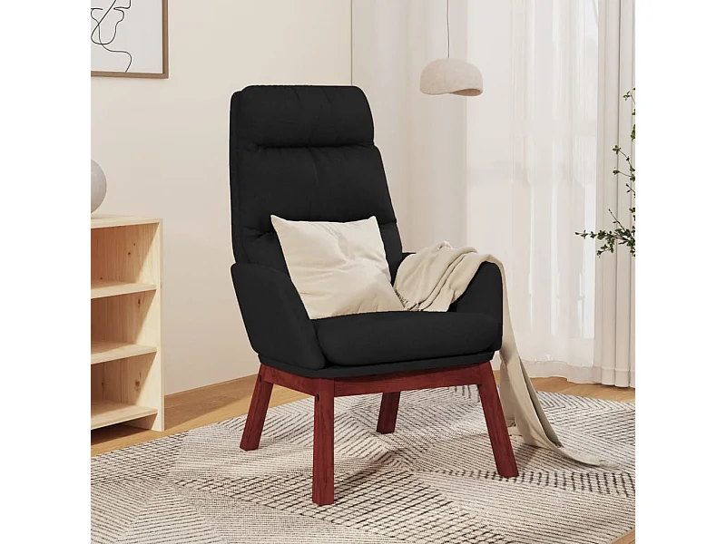 Chaise de relaxation Noir Tissu SEF40958