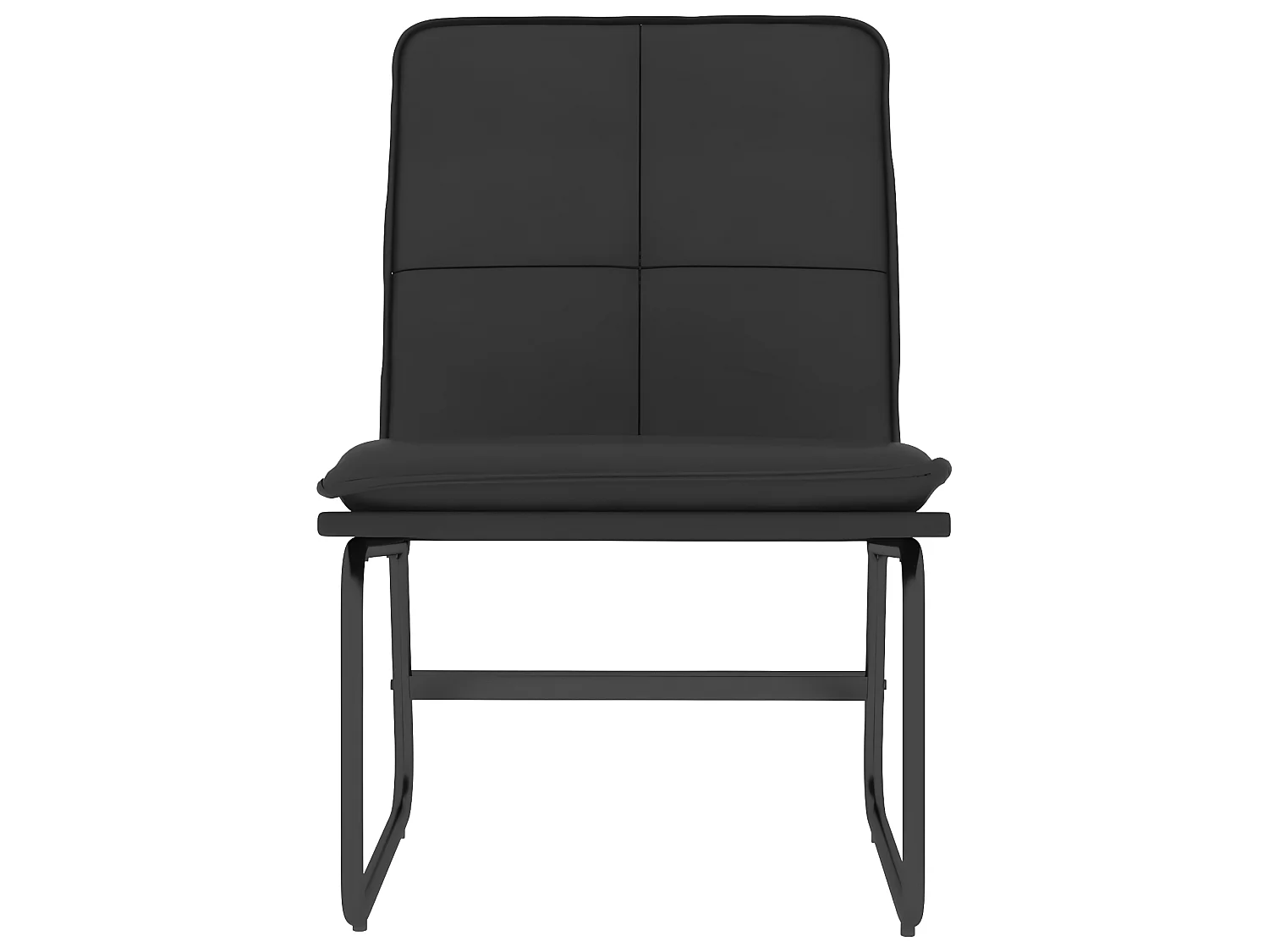 Cadeira lounge 54x75x76 cm couro artificial preto PT876217