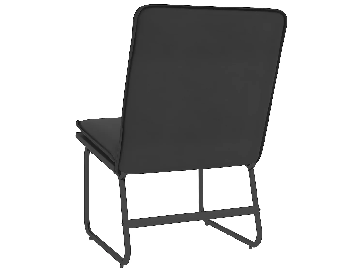 Cadeira lounge 54x75x76 cm couro artificial preto PT876217