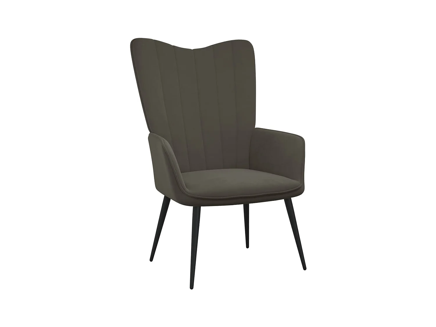 Chaise de relaxation Gris foncé Velours SEF92532