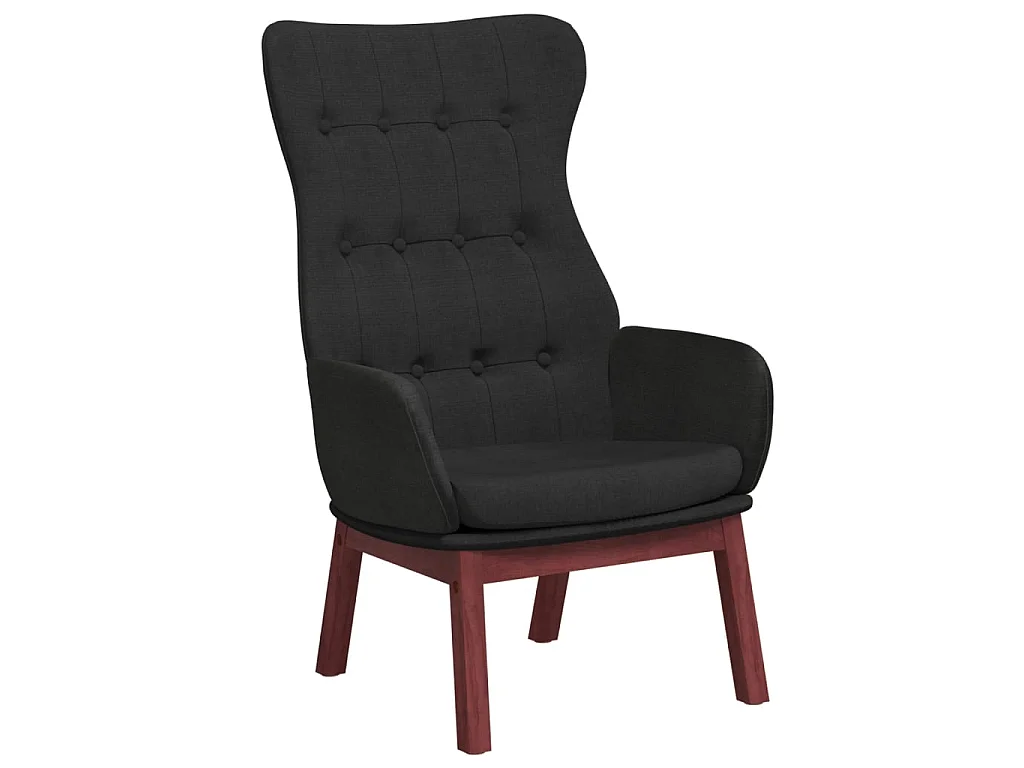 Chaise de relaxation Noir Tissu SEF67295