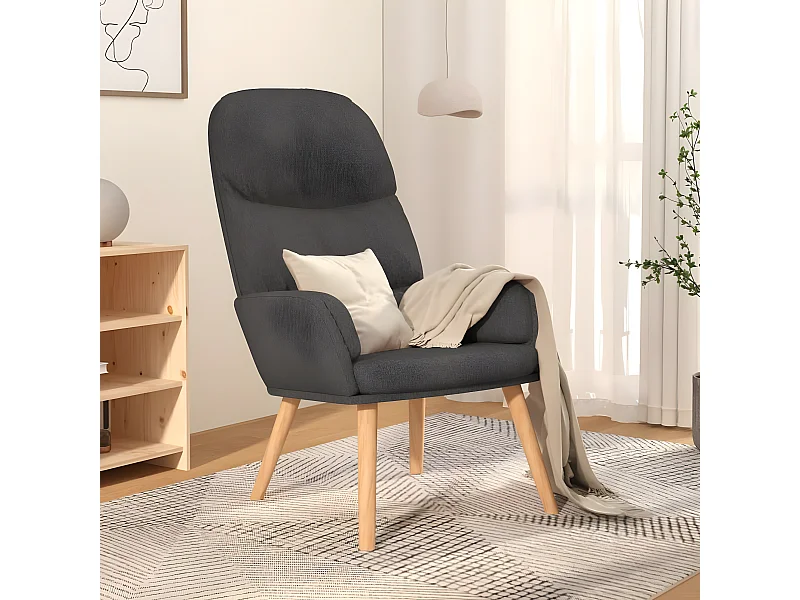 Chaise de relaxation Gris foncé Tissu SEF69282