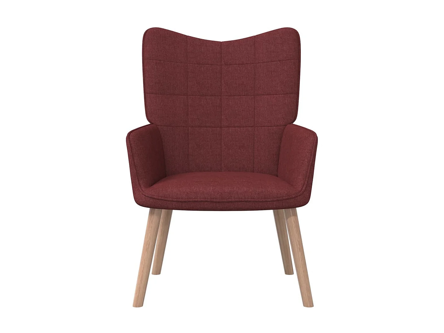 Chaise de relaxation avec tabouret Rouge bordeaux Tissu SEF51874