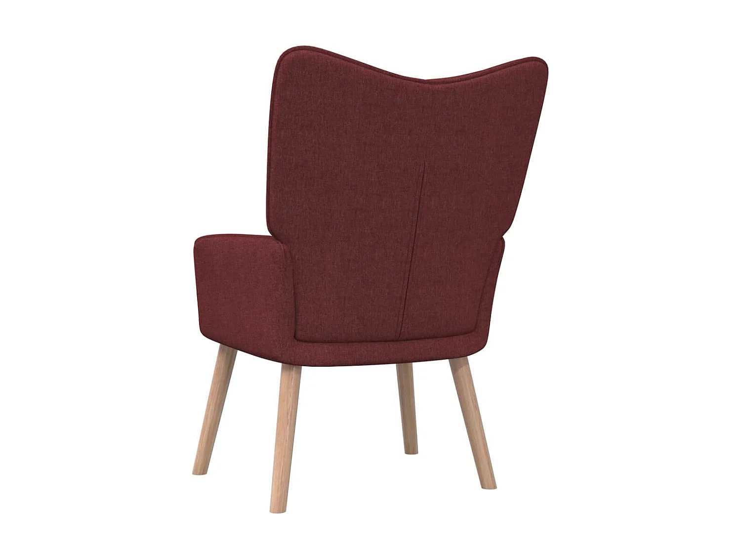 Chaise de relaxation avec tabouret Rouge bordeaux Tissu SEF51874
