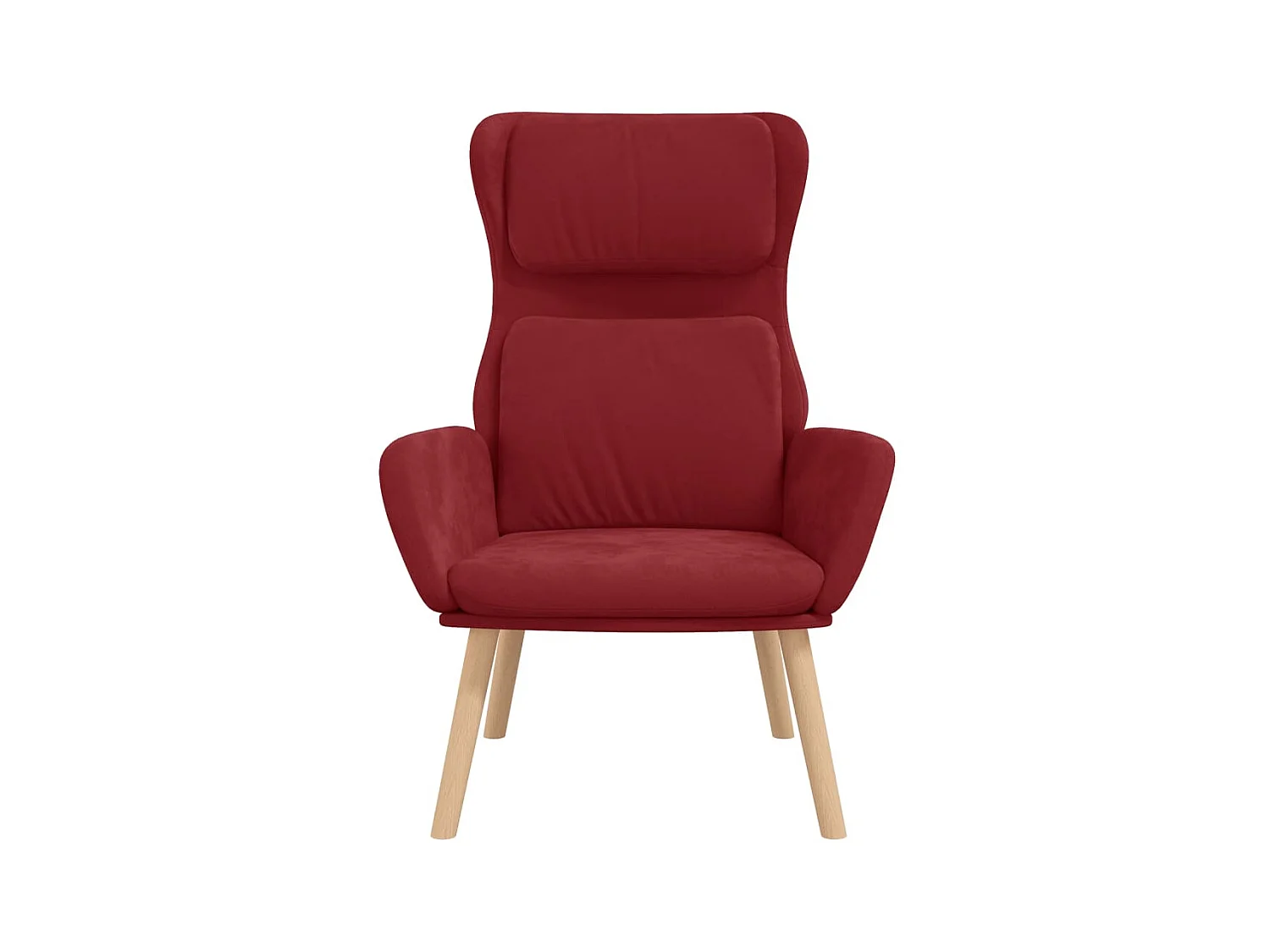 Relaxstoel fluweel wijnrood NL600515