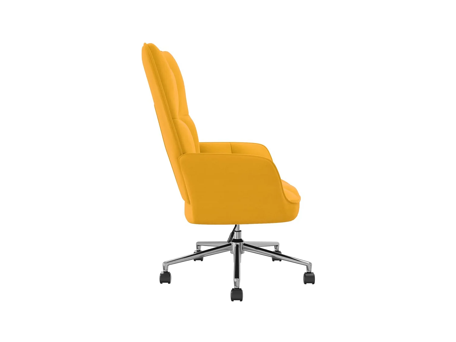 Chaise de relaxation Jaune moutarde Velours SEF81142