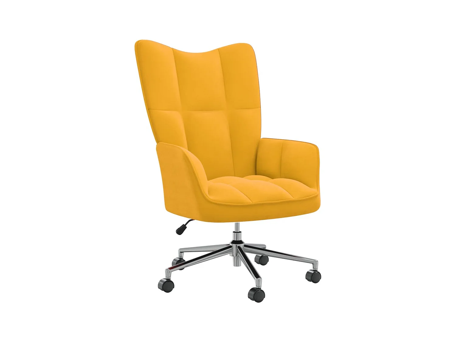 Chaise de relaxation Jaune moutarde Velours SEF81142