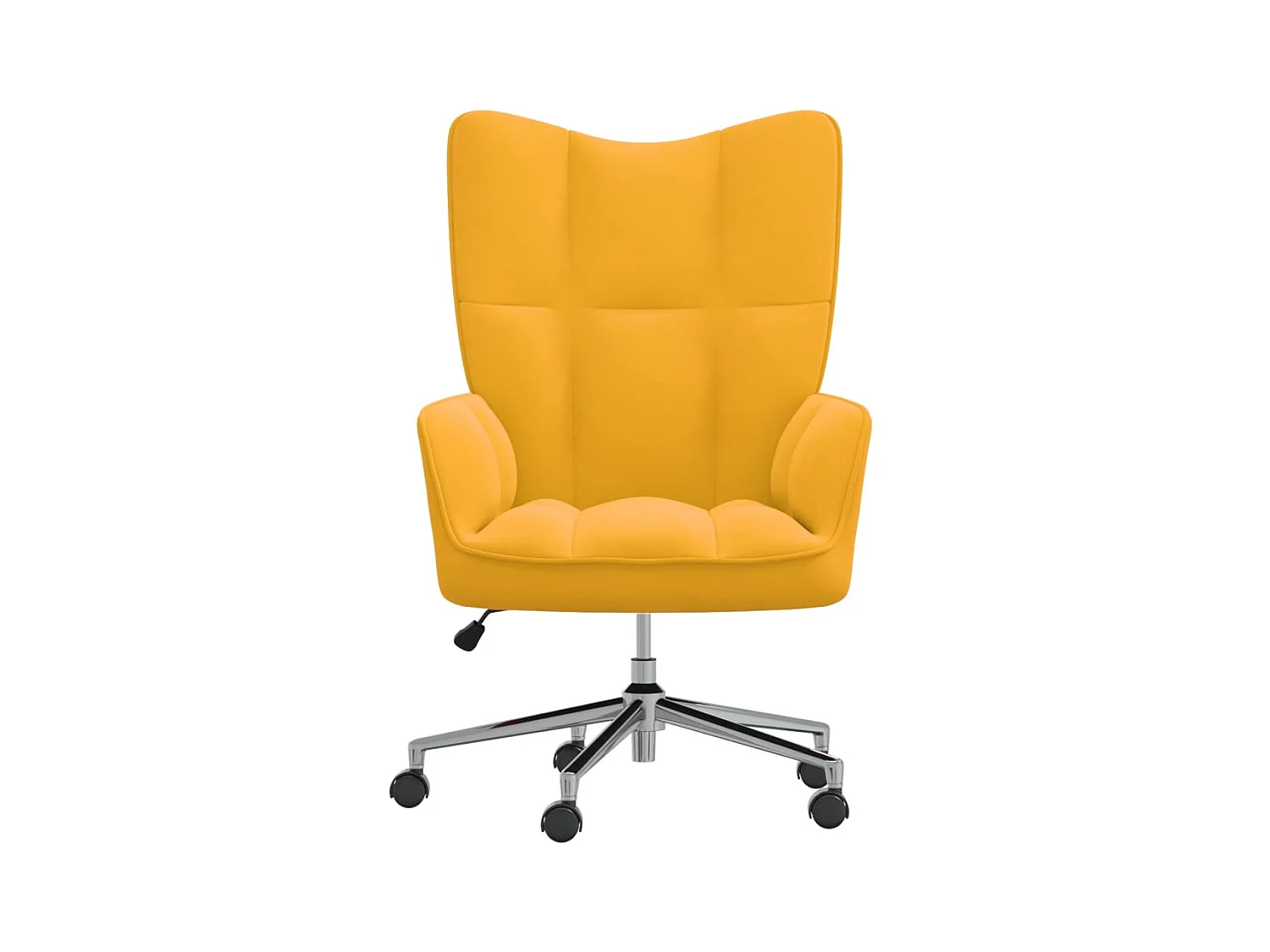Silla de relajación de terciopelo amarillo mostaza ES13281
