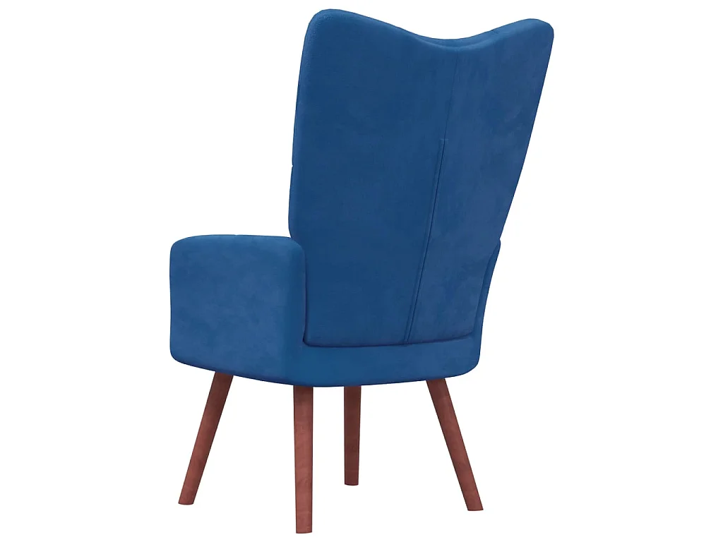 Relaxstoel fluweel blauw NL923684