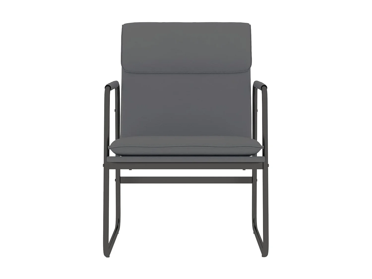 Sillón de relax cuero sintético gris 55x64x80 cm ES62092