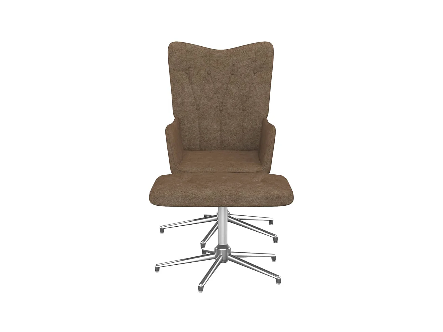 Relaxstoel met voetenbank stof taupe NL280083