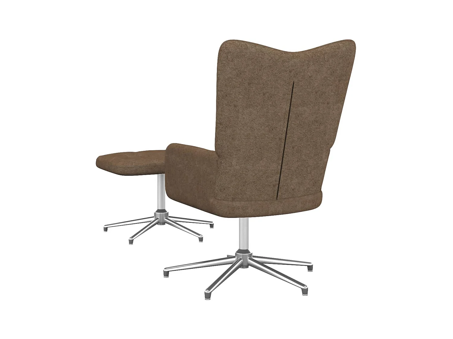 Relaxstoel met voetenbank stof taupe NL280083